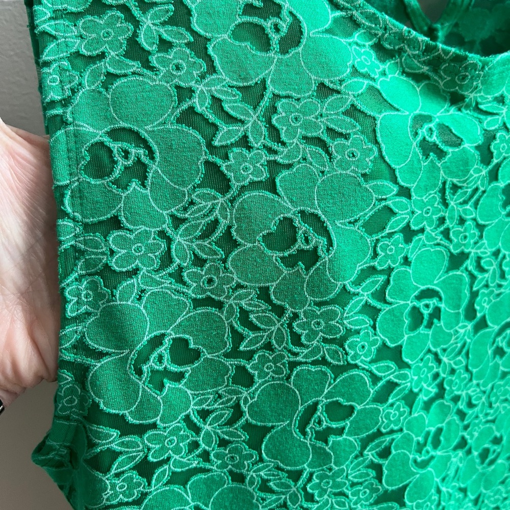 Topshop Vibrant Green Lace Blouse - Picture 6 of 6